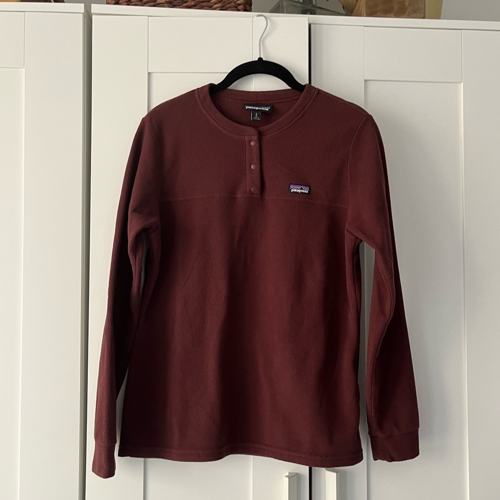 Patagonia Micro D Henley in Dark Ruby, S